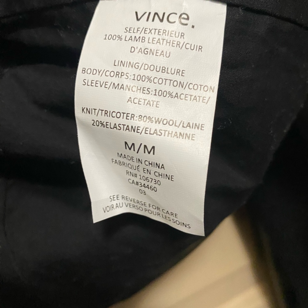 NWOT Vince Women’s Grey Lamb Leather Jacket - Picture 8 of 9